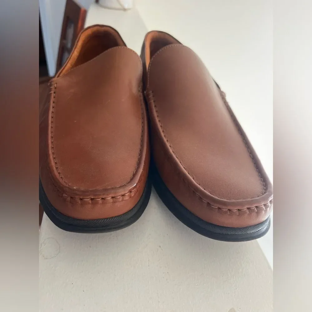 Florsheim Men's Tan Leather Slip-On Loafers